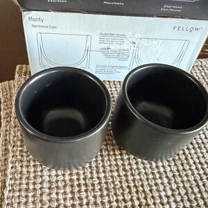 Fellow Monty Black Demitasse Cups